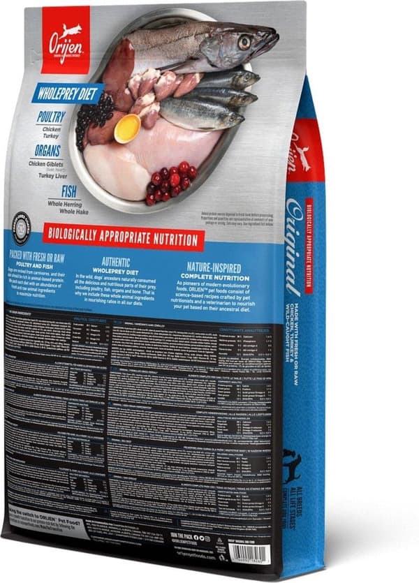 Orijen Original 6 kg vuxen kyckling, fisk, kalkon