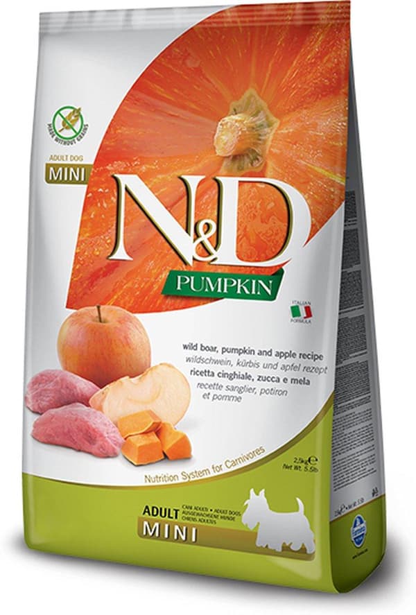 FARMINA N&D Pumpkin Adult Mini Boar&Apple - tørfoder til hunde - 7 kg