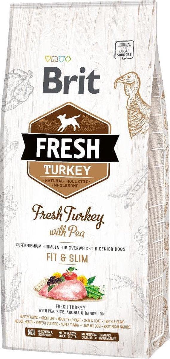 BRIT Fresh Turkey & Pea Fit & Slim - Tør hundefoder Kalkun med ærter 12 kg
