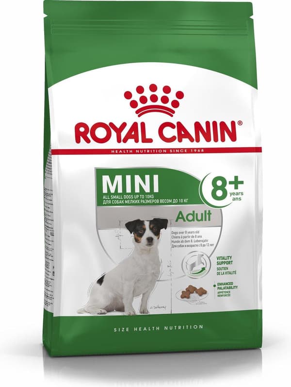 Royal Canin Mini Vuxen 8+ 8 kg Seniorfjäderfä, ris, grönsaker