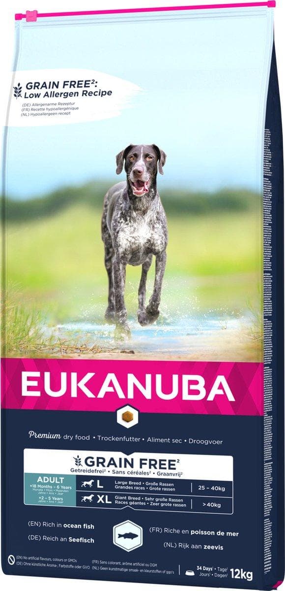 EUKANUBA Grain Free Large Breed - kuiva koiranruoka - 12 kg