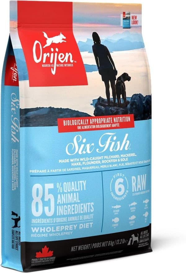 Orijen Seks Fisk 6 kg Voksen