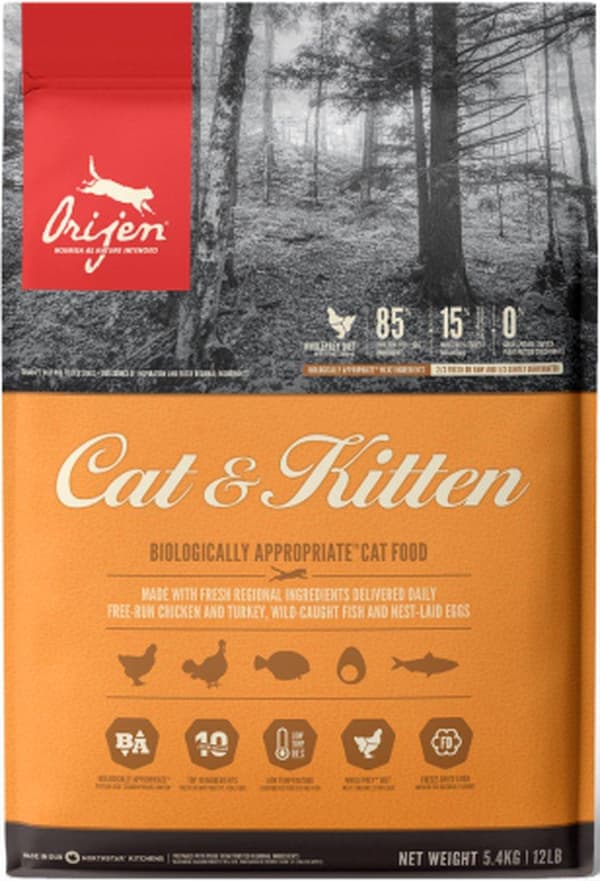 Orijen Cat & Kitten katter torrfoder 5,4 kg Kyckling, Kalkon