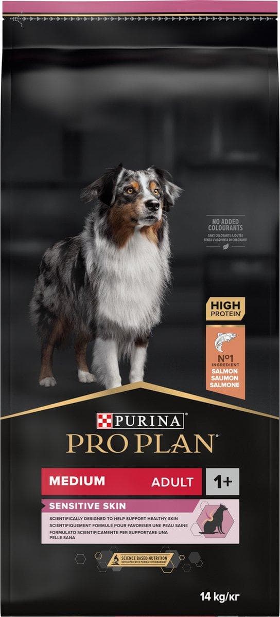 Purina Medium Voksen Sensitiv Hud 14 kg Laks