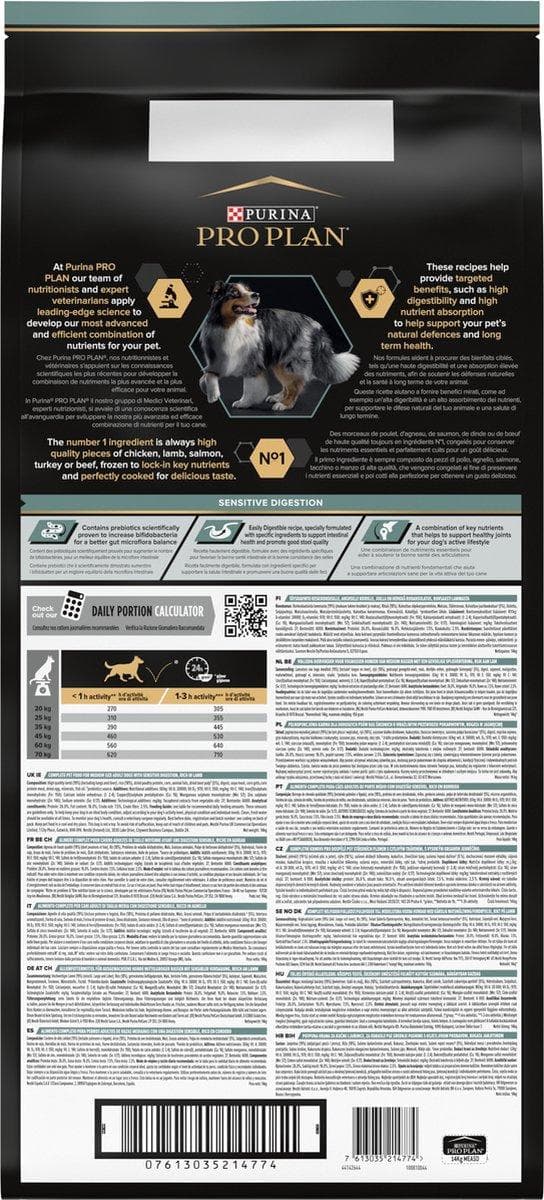 Purina Medium Adult Sensitive Fordøjelse med OPTIDIGEST 14 kg Lam