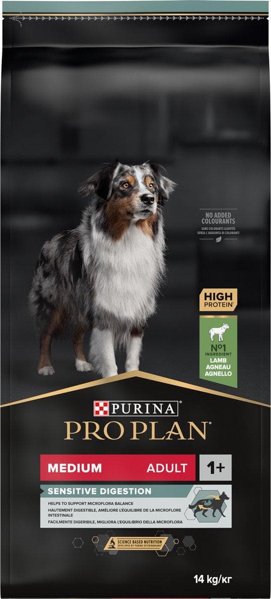 Purina Medium Adult Sensitive Digestion OPTIDIGEST 14 kg lammasta