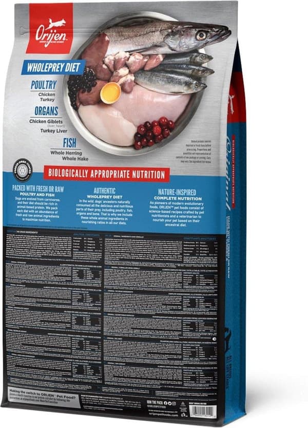 Orijen Original 11,4 kg vuxen kyckling, fisk, kalkon