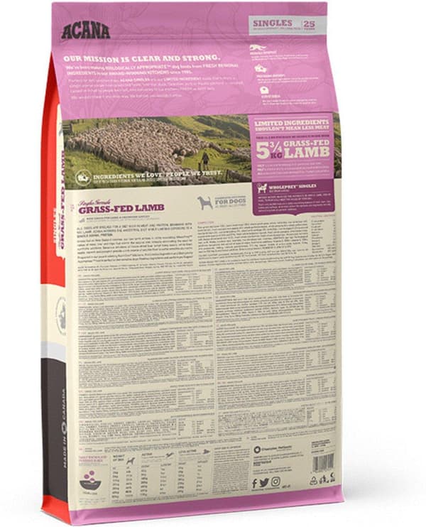 Acana Singles Græsfodret Lam 11,4 kg