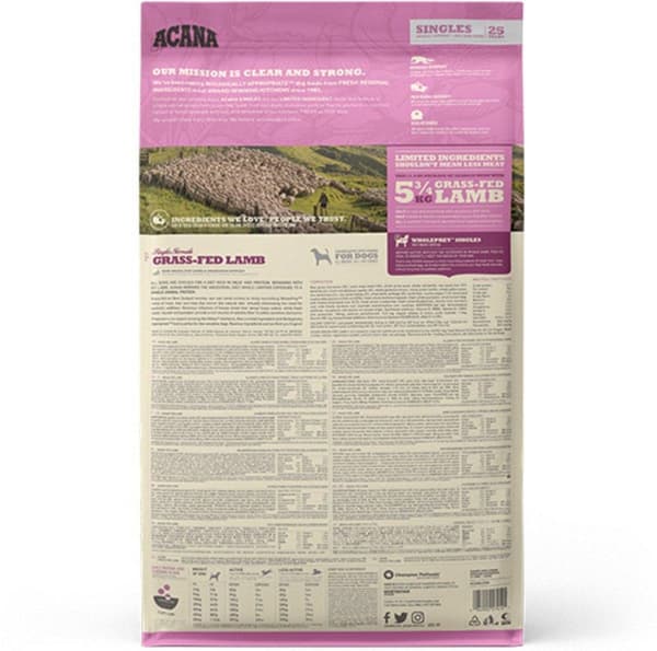 Acana Singles Græsfodret Lam 11,4 kg