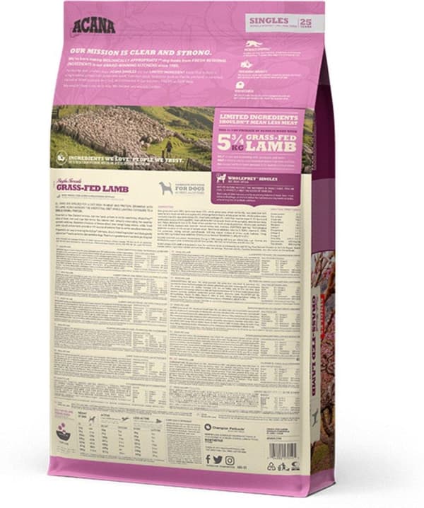 Acana Singles Græsfodret Lam 11,4 kg