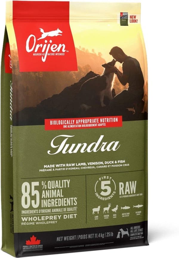 Orijen Tundra 11,4 kg voksen kylling, fisk, kalkun