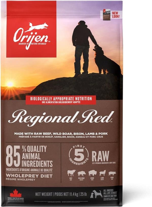 Orijen Regional Red 11,4 kg Aikuinen naudanliha, lammas, sianliha