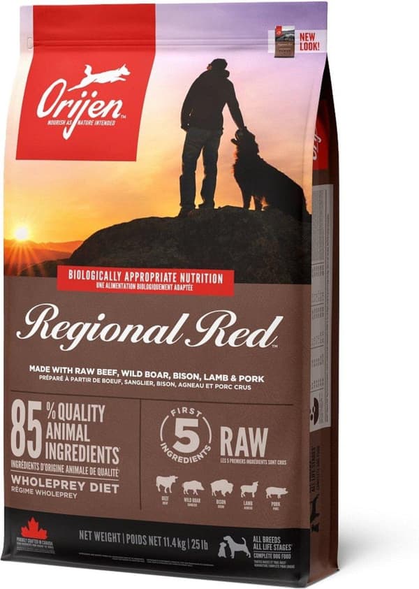 Orijen Regional Red 11,4 kg Aikuinen naudanliha, lammas, sianliha