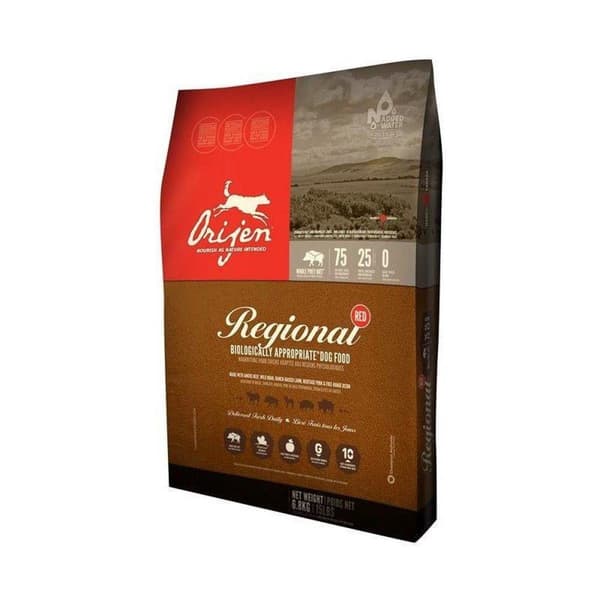 Orijen Regional Red 11,4 kg Aikuinen naudanliha, lammas, sianliha