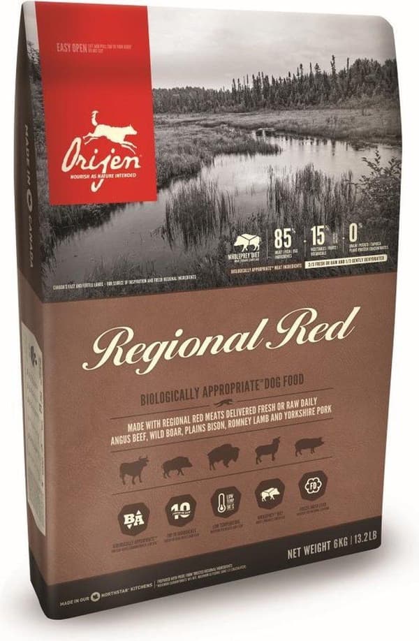 Orijen Regional Red 11,4 kg Aikuinen naudanliha, lammas, sianliha