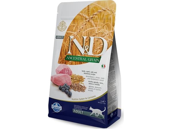 Farmina Pet Food N&D Ancestral Grain, Voksen, Blåbær, Lam, 5 kg