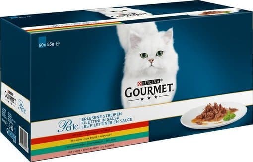 PURINA Gourmet Perle Mix - vådfoder til katte - 60x85 g