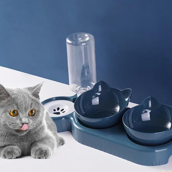 Matskål og dispenser for katt - automatisk
