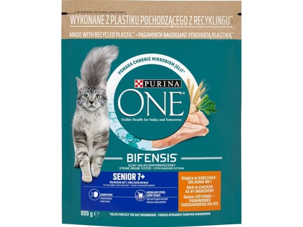 PURINA One Bifensis Senior 7+ - kuivaruoka kissanpennuille - 800g