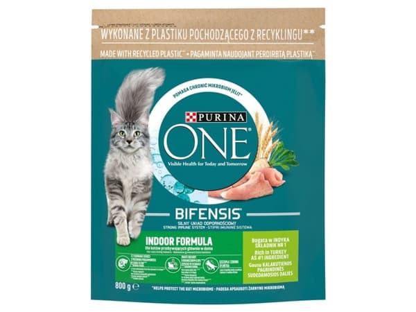 PURINA One Bifensis Adult Indoor - torrfoder för kattungar - 800 g