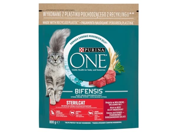 PURINA ONE Sterilcat rik på nötkött och vete 800 g