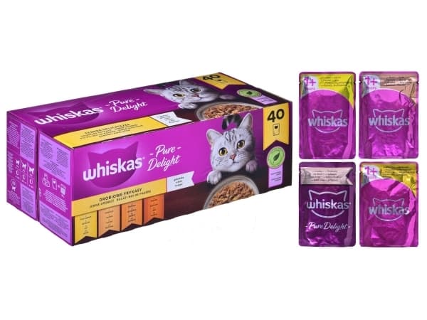 Whiskas WHISKAS Voksengryte 40x85g Fjærfe smaker