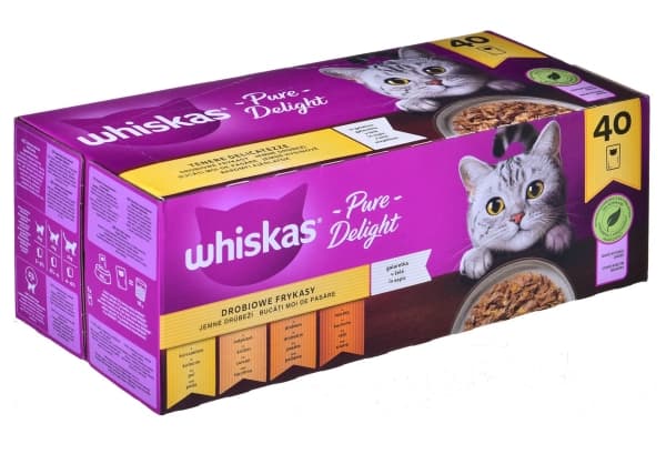 Whiskas WHISKAS Voksengryte 40x85g Fjærfe smaker