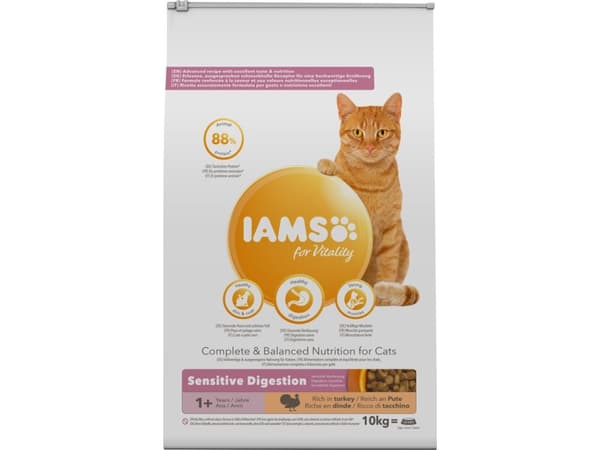 Iams CAT Vitality Adult/Senior Sens Digestion Turkey 10 kg