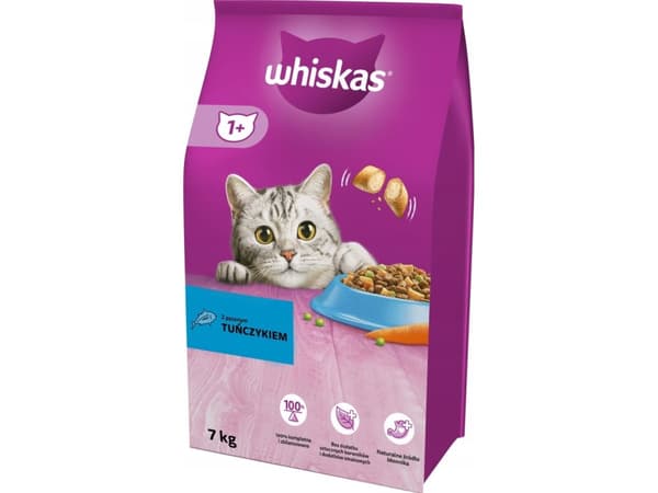 WHISKAS Cat Adult med tonfisk - torrfoder för katter - 7 kg