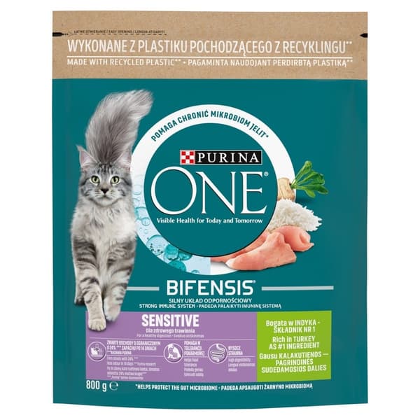 PURINA One Bifensis Adult Sensitive - torrfoder för katter - 800 g
