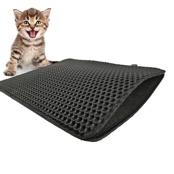 DIAMENTIQ Kattemåtte sort rektangel - kattebakkemåtte - 40 x 50 cm