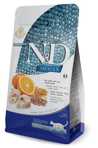 Farmina Pet Food N&amp;D Havkatte tørfoder 1,5 kg Voksen Torsk
