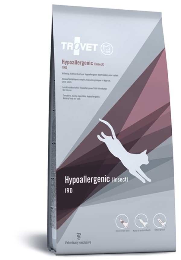 TROVET Hypoallergen IRD med insekt - torr kattmat - 3 kg
