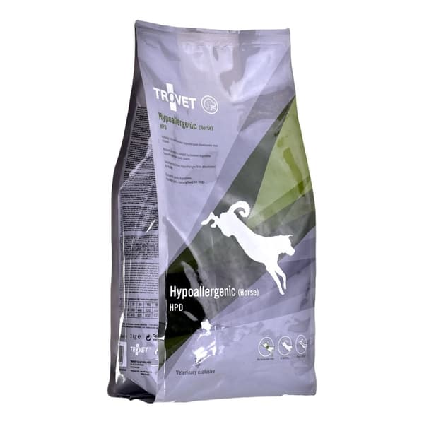 TROVET Hypoallergenisk HPD med hest - tørfoder til hunde - 3 kg