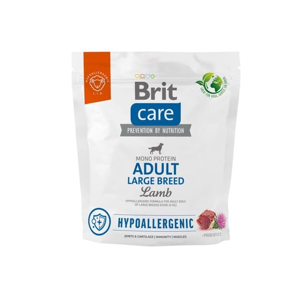 BRIT Care Hypoallergen Vuxen Lamm av stor ras - torrfoder för hundar - 1 kg