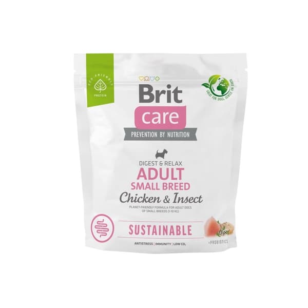 BRIT Care Dog Hållbar vuxen liten ras Kyckling & Insekt - torr hundmat - 1 kg