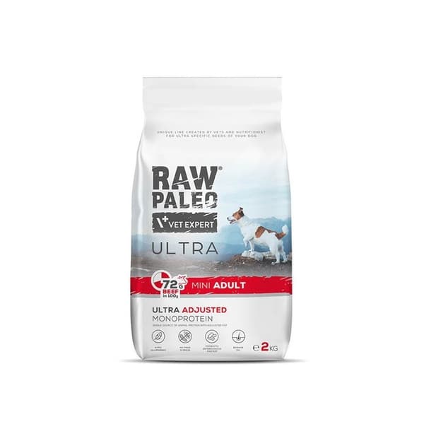 RAW PALEO Ultra Mini Adult Beef - torrt hundmat - 750 g
