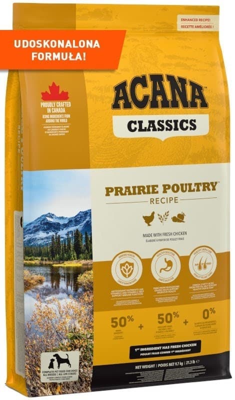ACANA Classics Præriefjerkræ - tørfoder til hunde - 9,7 kg