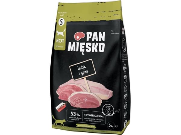 Pan Mięsko PAN MIĘSKO Indyk med gęsią S 5 kg dla kota