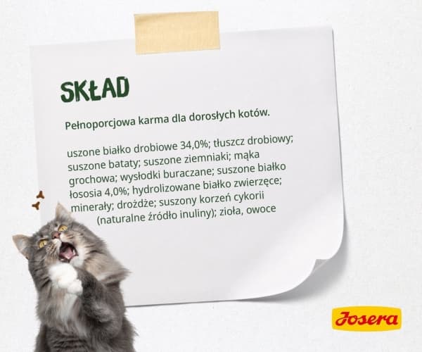 Josera NatureCat 10kg, Fisk, 15 kg, Generelle helsefordeler, 30%, 15 kg