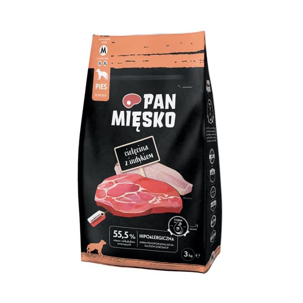 Mr. Meat Vasikanliha ja kalkkuna M - kuiva koiranruoka - 3 kg