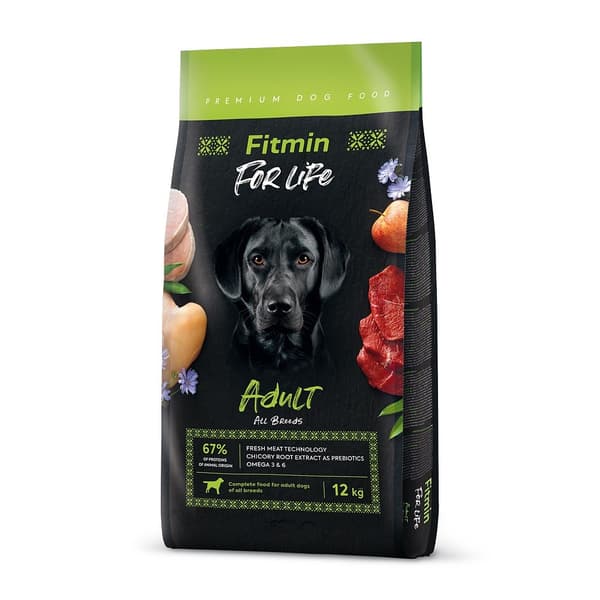 FITMIN For Life Adult All breds - kuiva koiranruoka - 12 kg