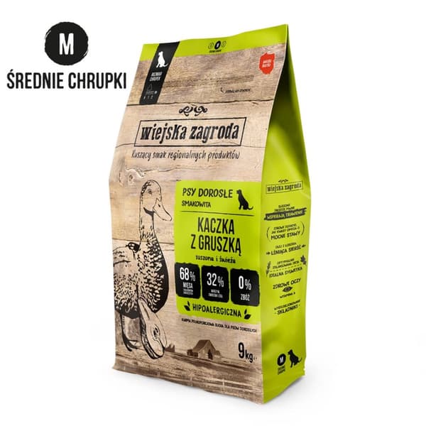 COUNTRY FARM And med Pære M – tørfoder til hunde – 9 kg