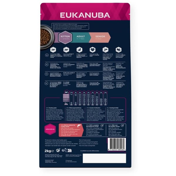 EUKANUBA Spannmålsfritt kattungefoder för lax - 2 kg