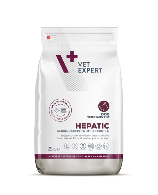 VET EXPERT Veterinary Diet Hepatic Dog - kuiva koiranruoka - 2 kg