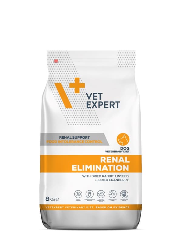 VET EXPERT Veterinary Diet Renal Elimination Dog - torrfoder för hundar - 8 kg