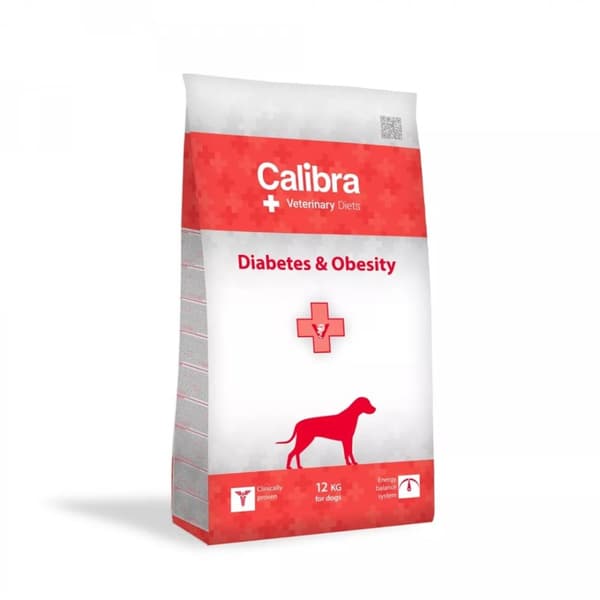 CALIBRA Veterinary Diets Hund Diabetes & Fetma - torrfoder för hundar - 12 kg