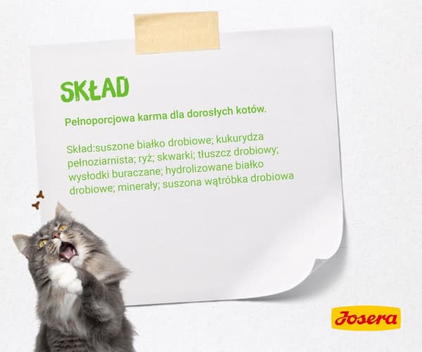 Josera 9510 torrfoder för katter, vuxenfågel, ris 10 kg