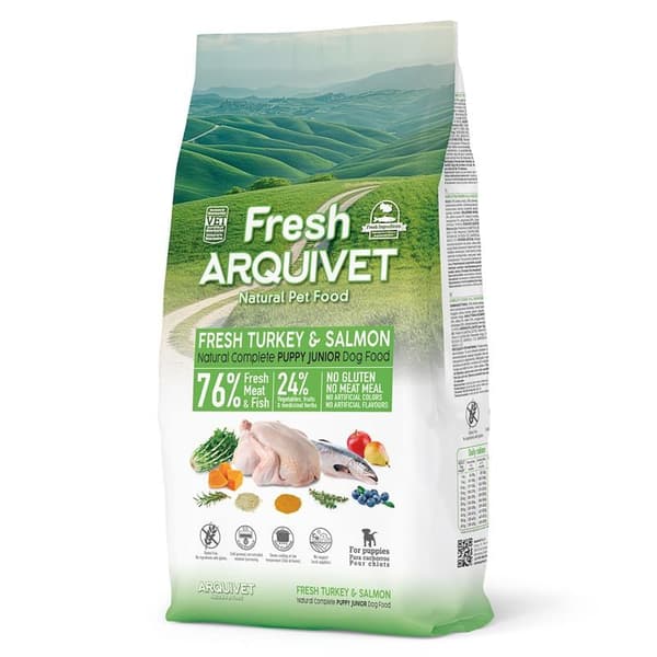 ARQUIVET Fresh Puppy kalkkuna-lohi - puolikostea koiranruoka - 10 kg