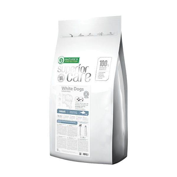 NATURE'S PROTECTION Superior Care White Dogs Spannmålsfritt Adult Small Białoryba - torrfoder för hundar - 10 kg